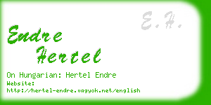 endre hertel business card